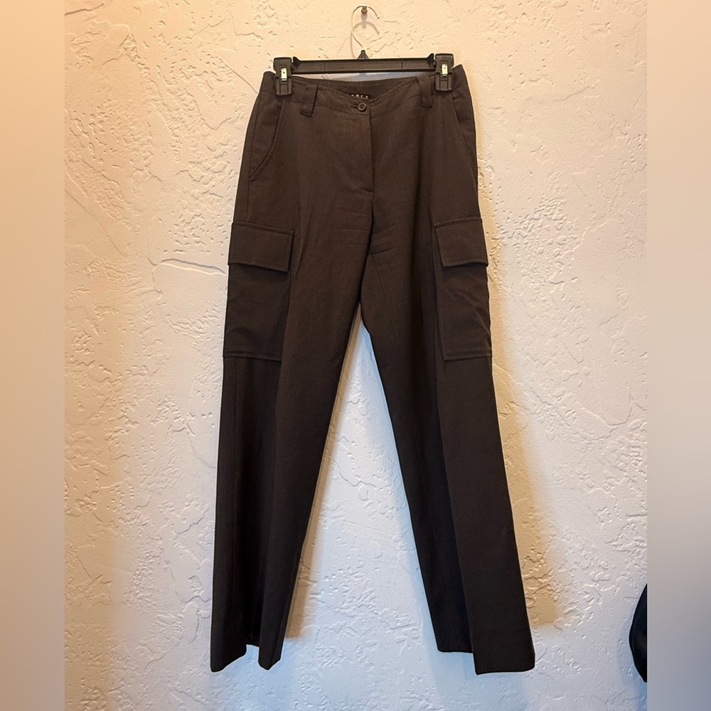 Theory Chocolate Brown Buttoned Pants